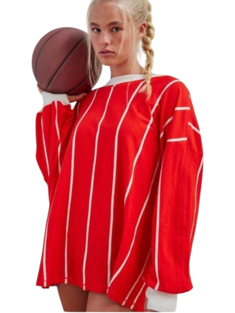 Free People Movement Home Game Stripe Layer Top Sz M
